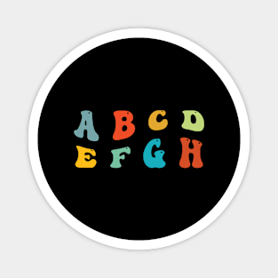 abcd, abstract alphabet Magnet